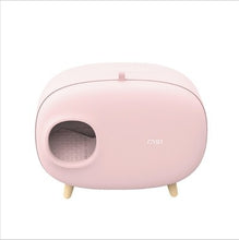 Load image into Gallery viewer, Cat Litter Box Semi-Closed Design with Scoops 23.7x18x15.2 in  Luxury Big Smart Cat Litter Bedpans Sand Toilet Training Cat Ki
